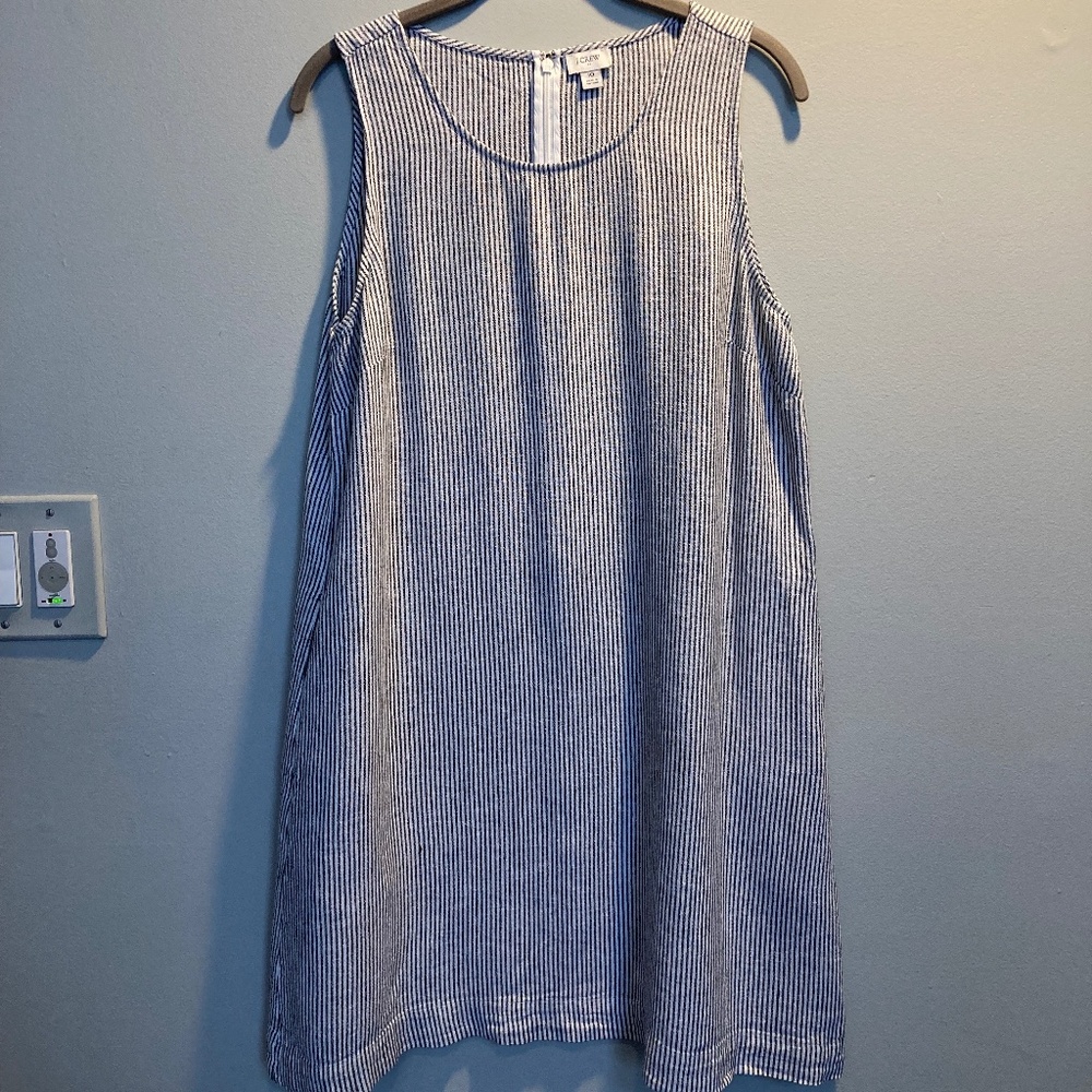 J Crew Sleeveless Linen Shift